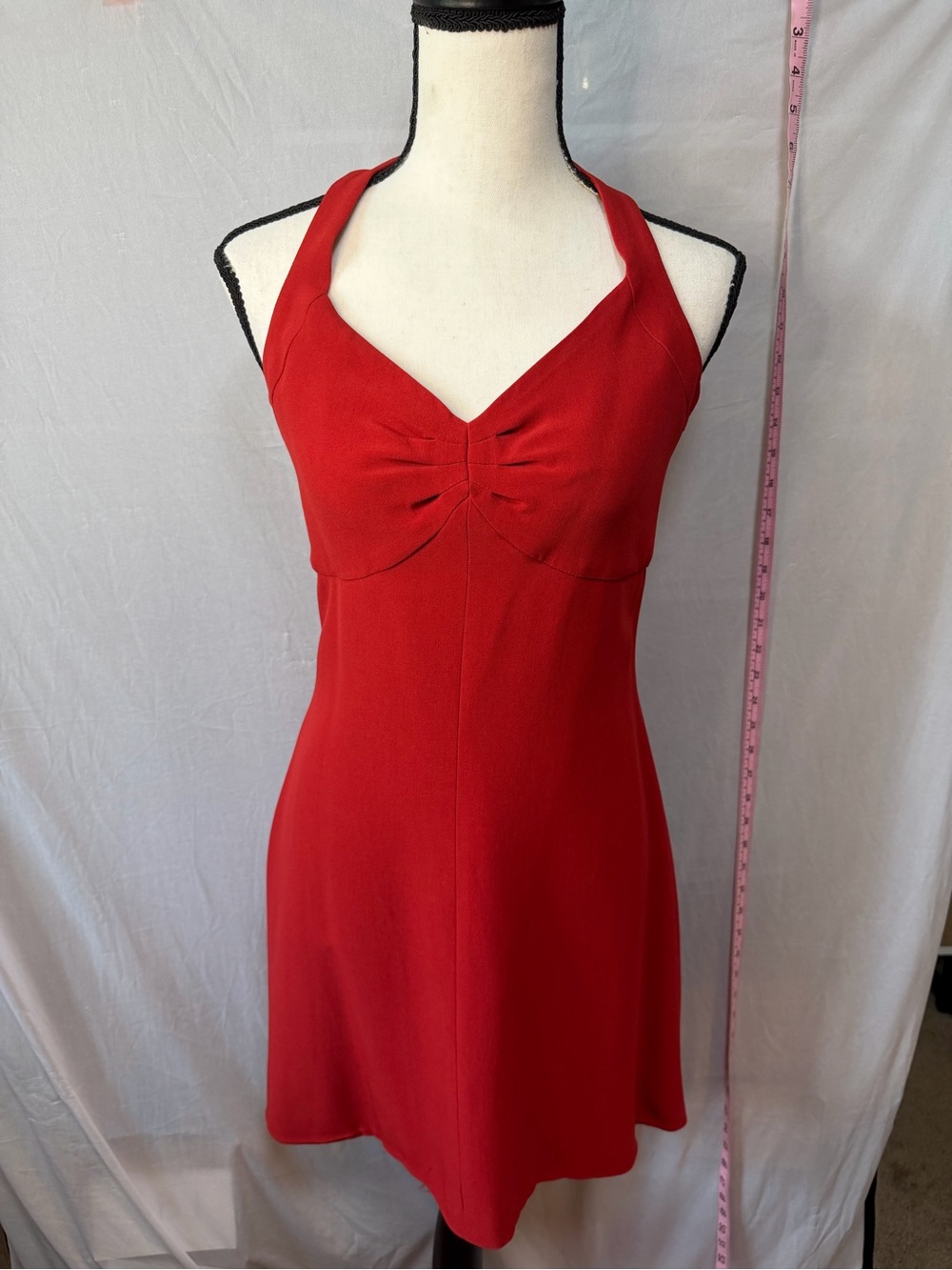 Giorgio Armani Red Halter Mini Dress